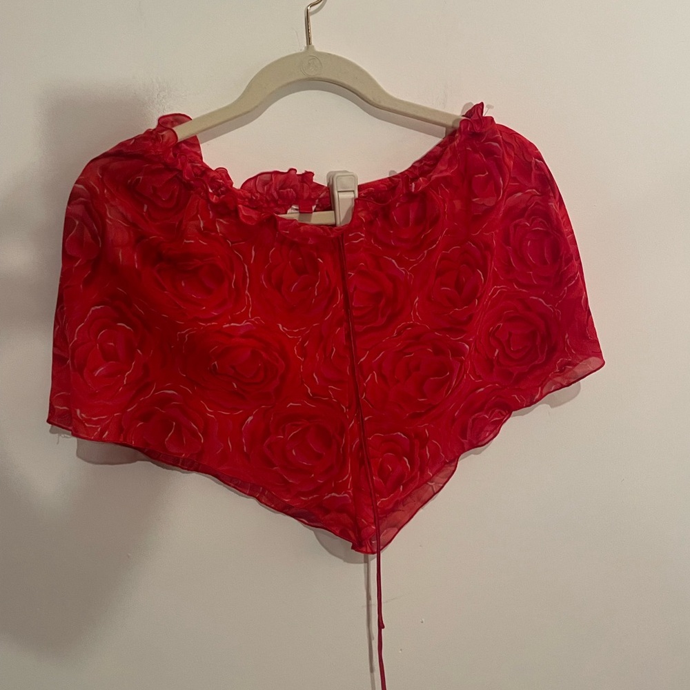 Red Floral‎ Women's Pajama shorts size medium